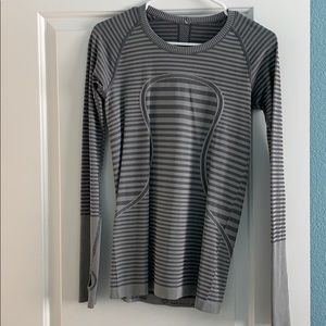 Lululemon striped swiftly long sleeve